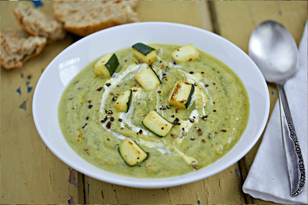 Easy Courgette Soup with&nbsp;Basil